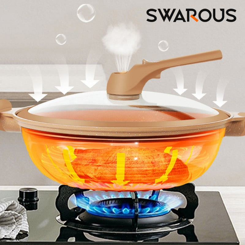 Non-Stick Wok with Steam Basket